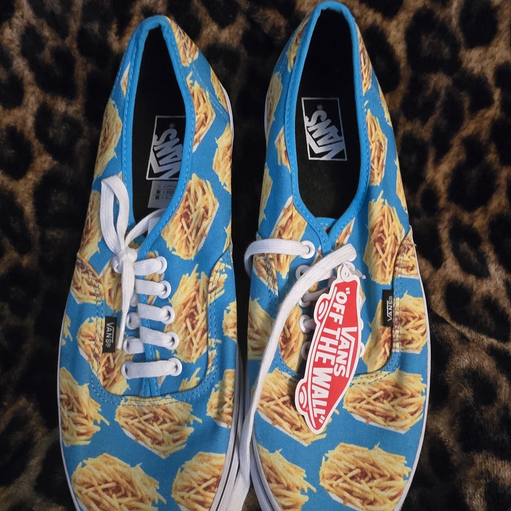 Vans Blue and Yellow French Fries Vans! Mens Sz 11 NWT